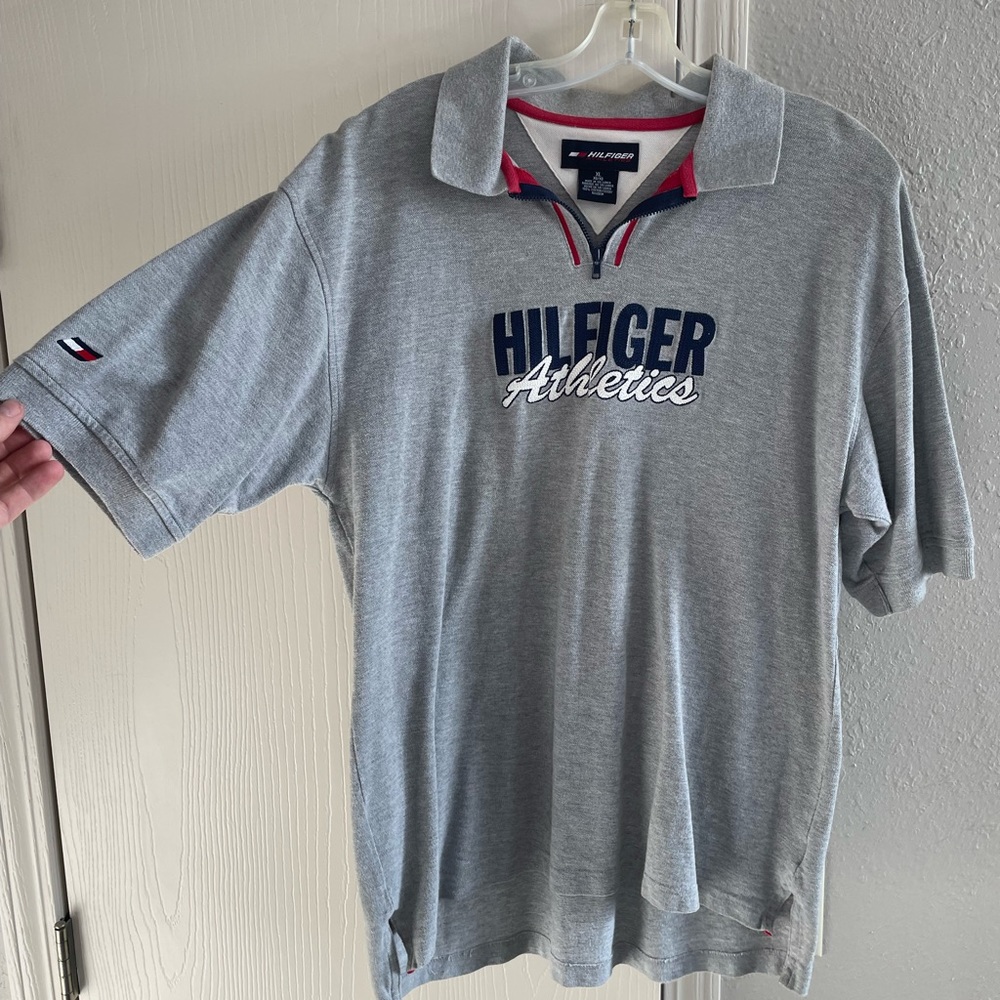 Vintage Tommy Hilfiger Athletics gray polo